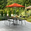 Lancaster Table & Seating 6' Papaya Push Lift Aluminum Umbrella 164UMBAL06SS